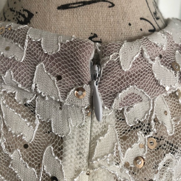 Morgan and co halter sequin formal prom dress size 7/8 - Picture 5 of 7